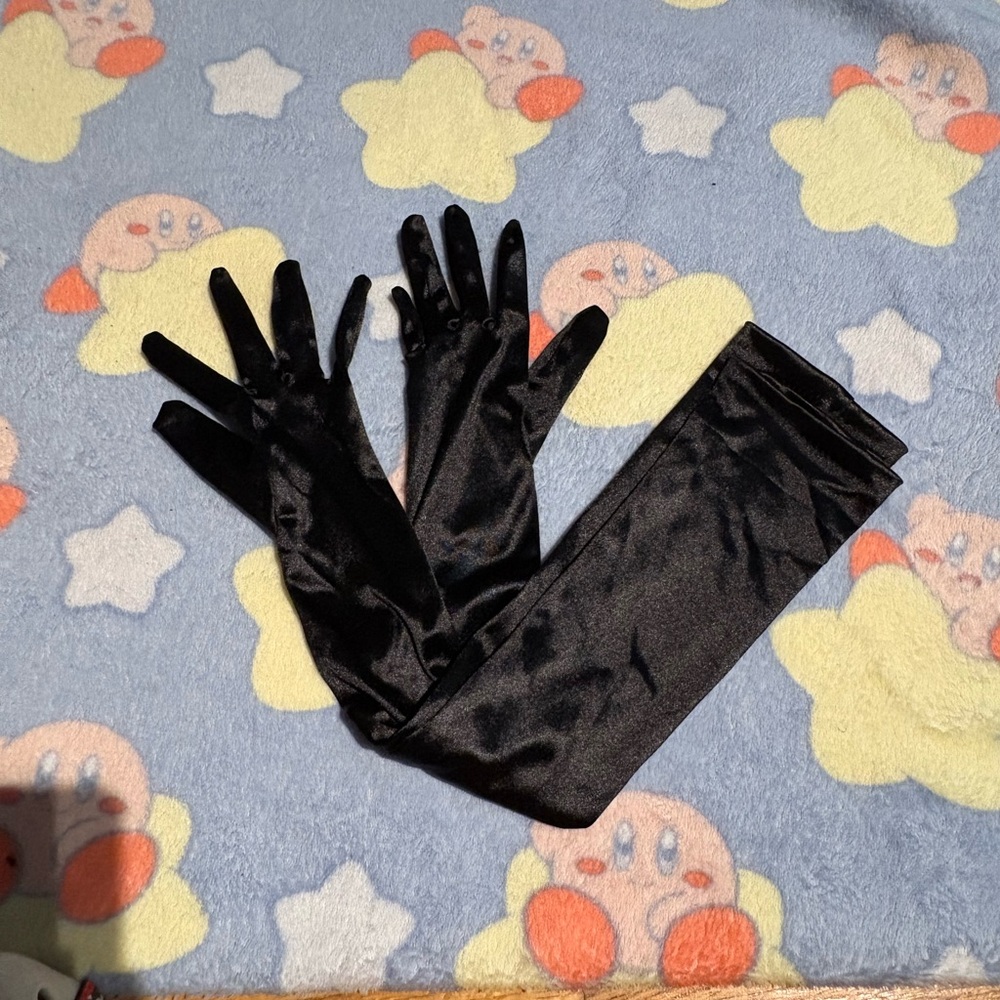 Spencer's Black Satin Gloves